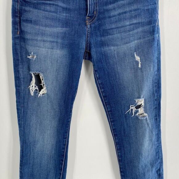 Current/Elliott The Stiletto Niagra Destroy Womens Jeans 28 Denim Distressed - Picture 4 of 9